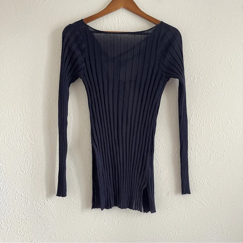 Free People Jasmine Sweater - Navy  Size M - Image 5