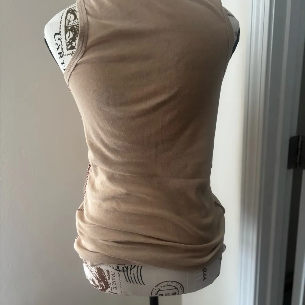 Dale Earnhardt Graphic Tank Top Size Small Tan - Image 5