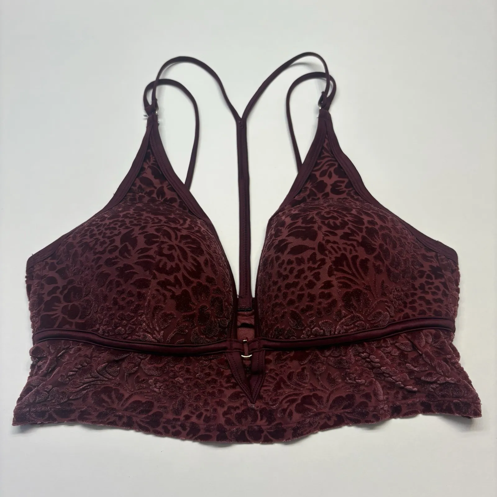 Victoria`s‎ Secret Pink Lightly Lined Bralette Velvet Size Large Vamp Red - Image 6