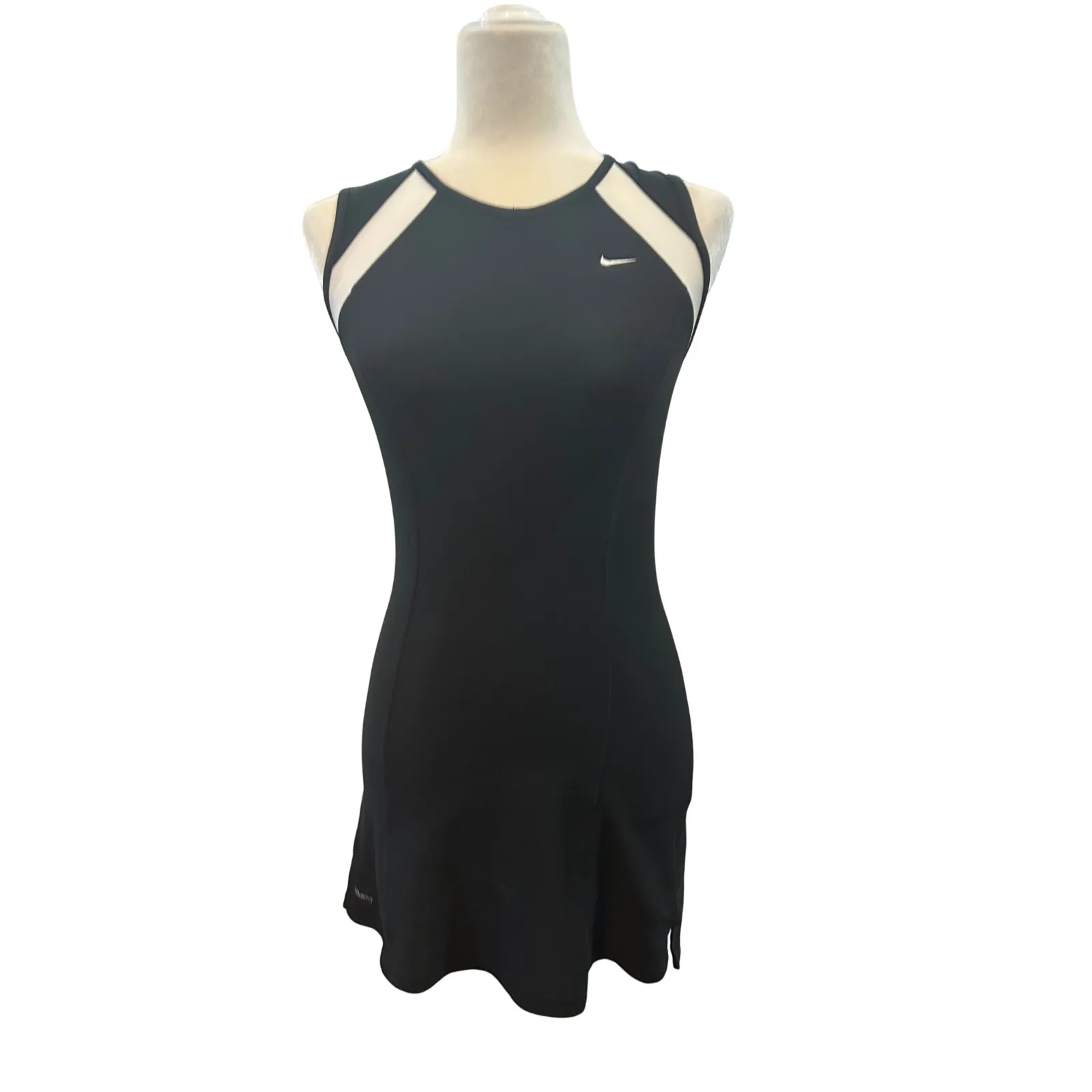 Nike‎ Tennis Dress Sleeveless Black White Athletic Sporty Activewear - Image 2