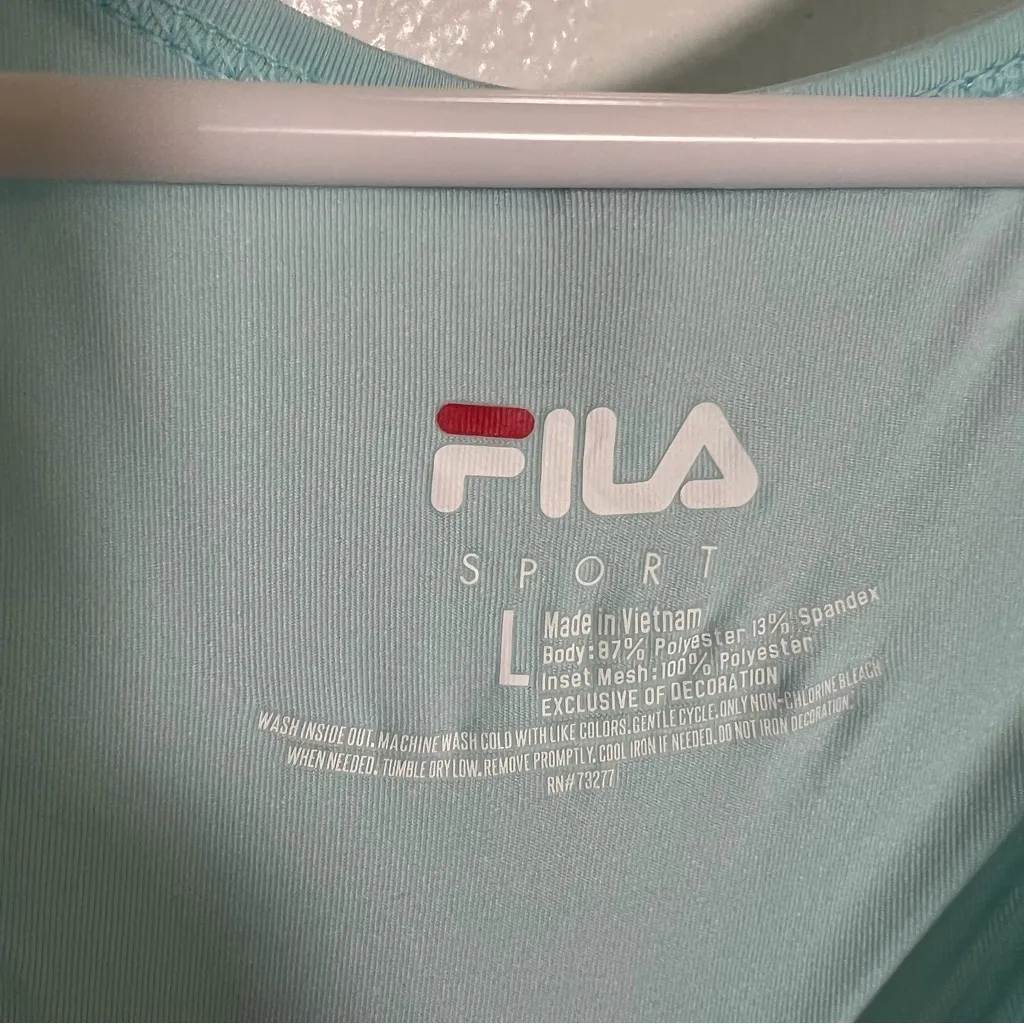 Fila Sport Athletic Tank Top Light Blue Colorblock L - Image 8
