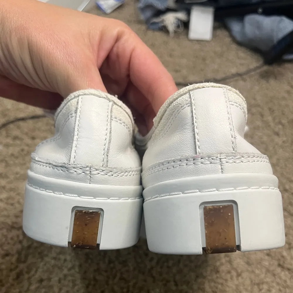 All Saints Bella Suede Sneaker in White Ecru Leather Sz US 8 - Image 7