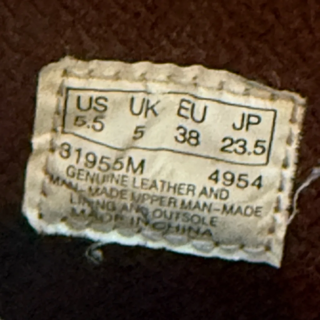 RARE Timberland Brown Patterned Combat Boots size 5.5 - Image 6