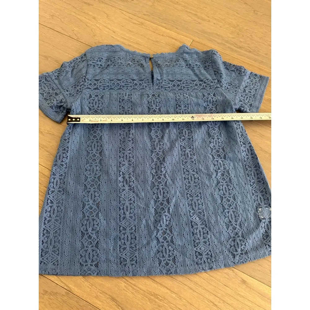 Loft Blue Lace Top Light Blue XS - Image 9