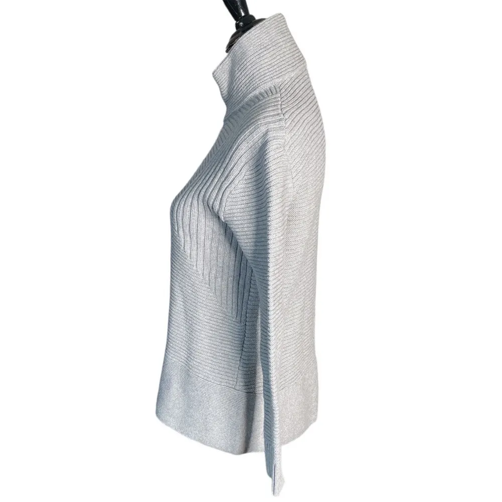 Vince Camuto  Ribbed Turtleneck Sweater Gray Size XSmall - Image 4