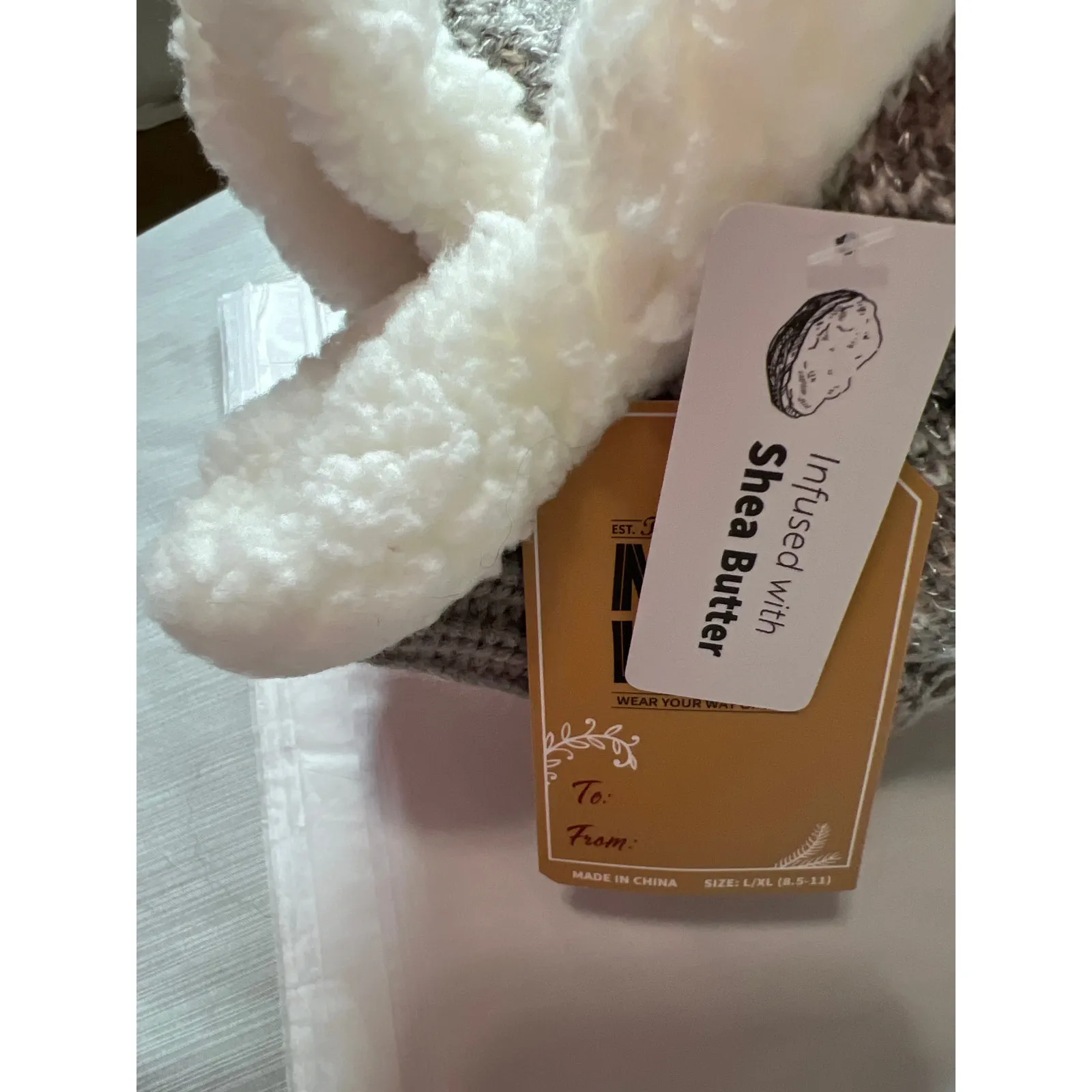 Muk Luks slippers NEW size L/XL Sherpa lined grey cozy core Warmth lounging Gray - Image 4