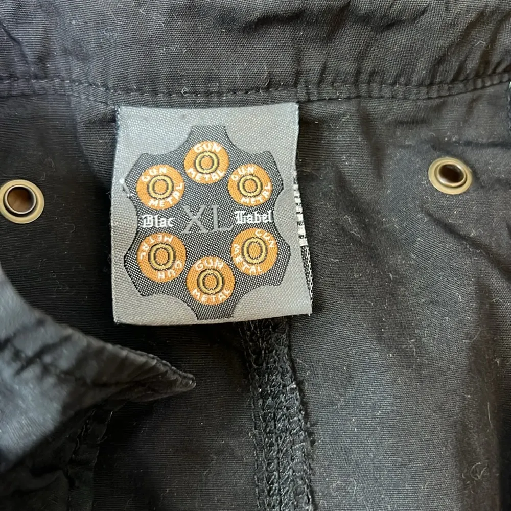 Women’s Vintage Y2K Gunmetal Blac Label cotton coat skater size xl Black - Image 4