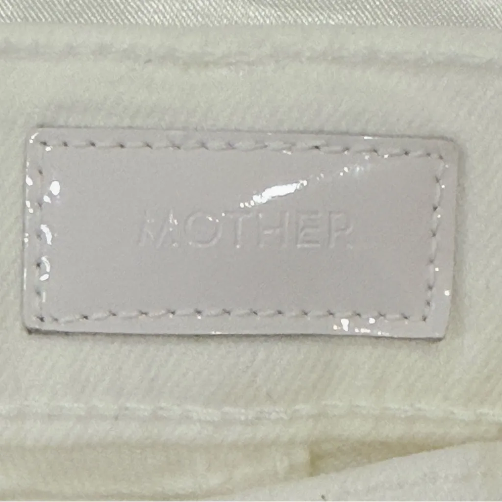 Mother The Hustler Ankle Fray Jeans Size 27 White Flare High Rise Coastal Chic - Image 10