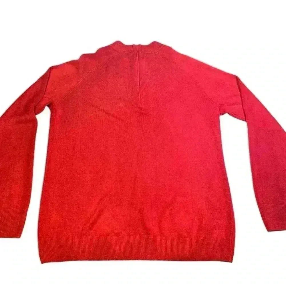 Requirements Red Mock Neck Sweater Size M pre-loved Women’s - Image 2