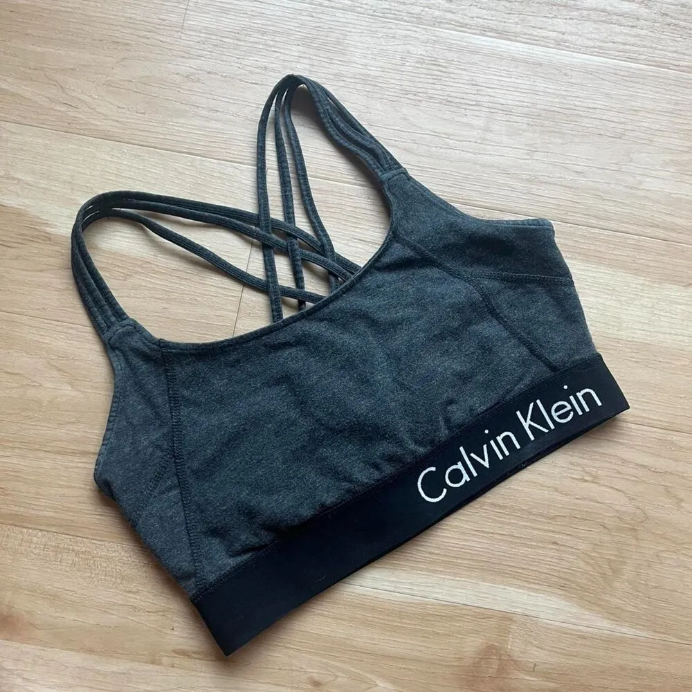 Grey Calvin Klein Sports Bra Size M - Image 2