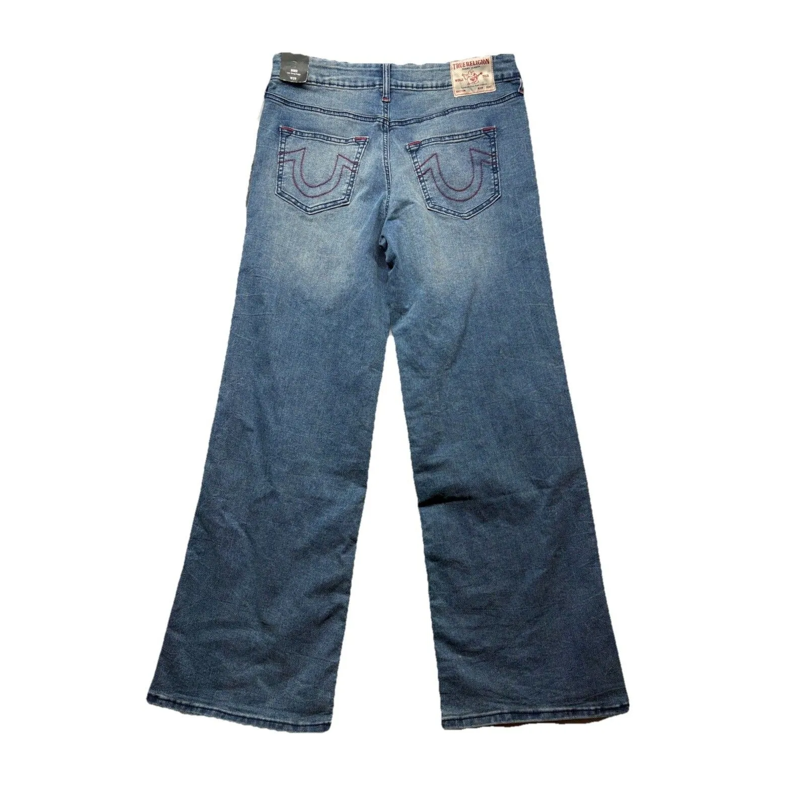True Religion Jeans Womens Bobbi Low Slung Baggy Blue Denim Stretch 29 X32 NWT - Image 5
