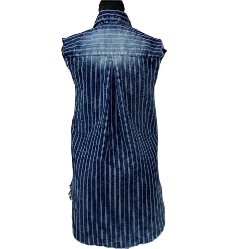 Thrill Sleeveless Denim Top(Size Small) - Image 2