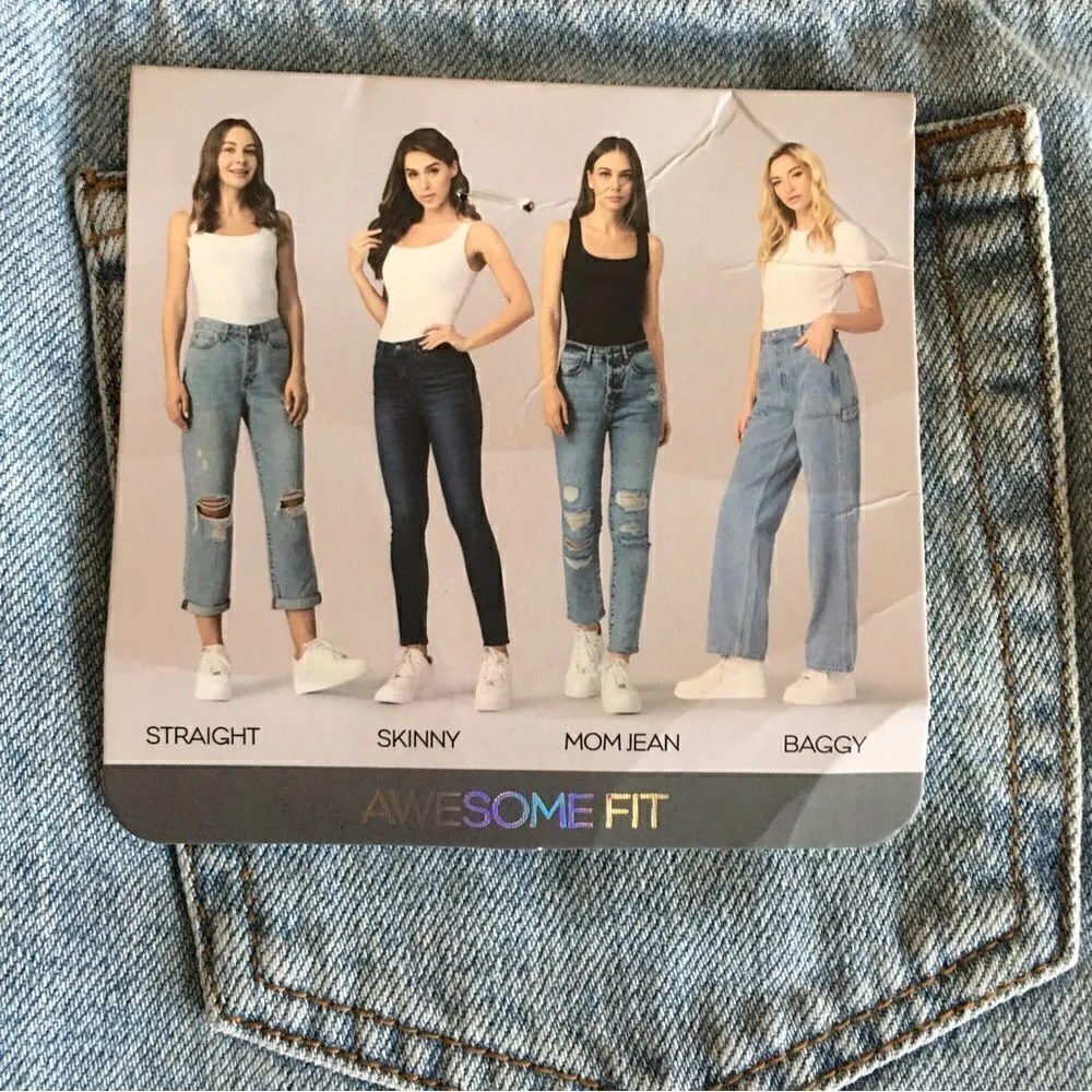 SIMPLE SOCIETY BUTTON FLY HIGH WAIST JEANS - Image 7