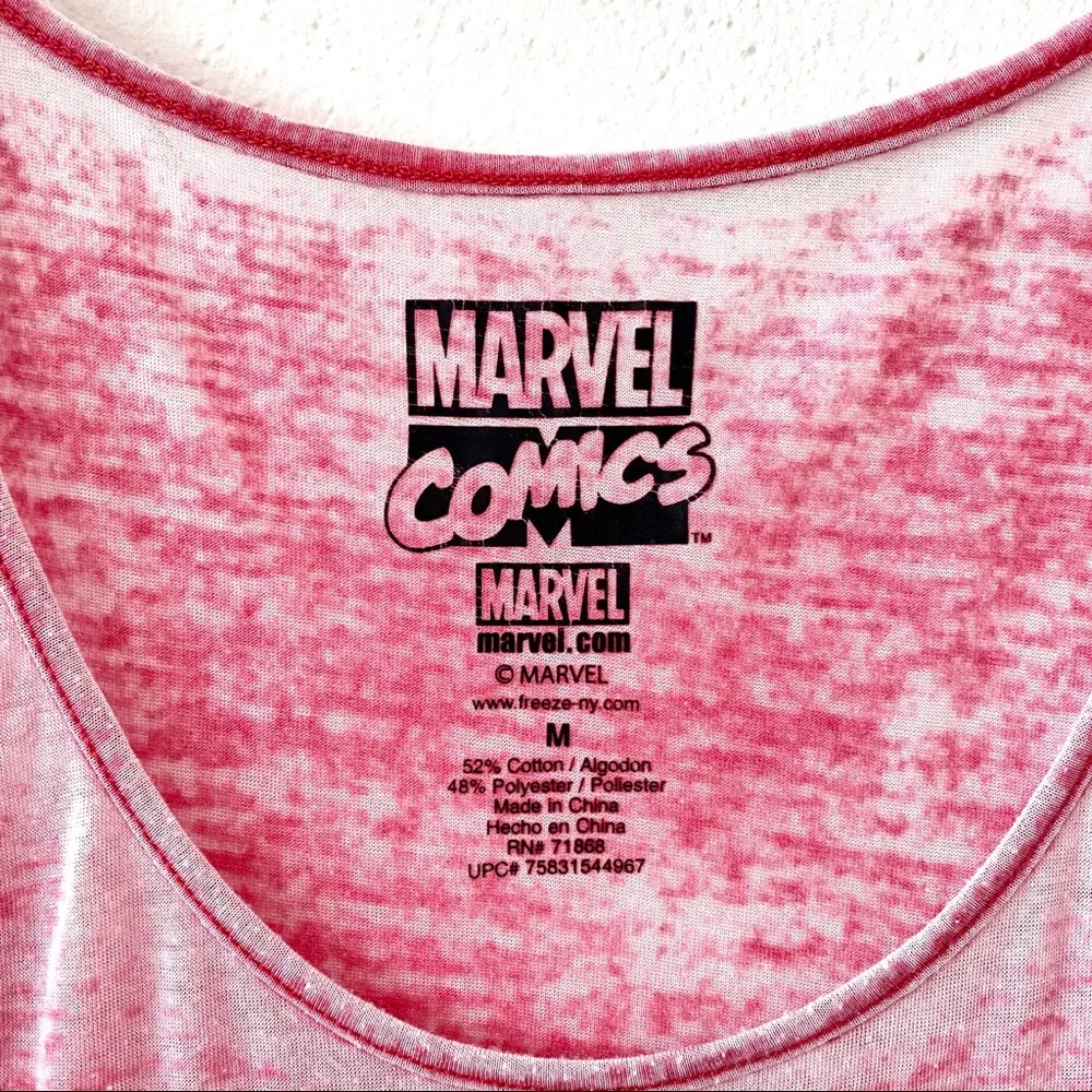 Marvel Burnout Character Graphic Tank Size Medium - Image 4