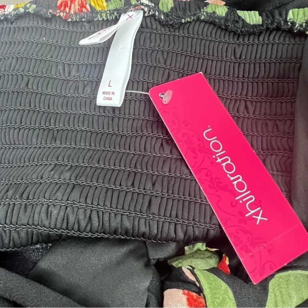 Xhilaration Tropical Floral Sun Dress Size L - Image 8