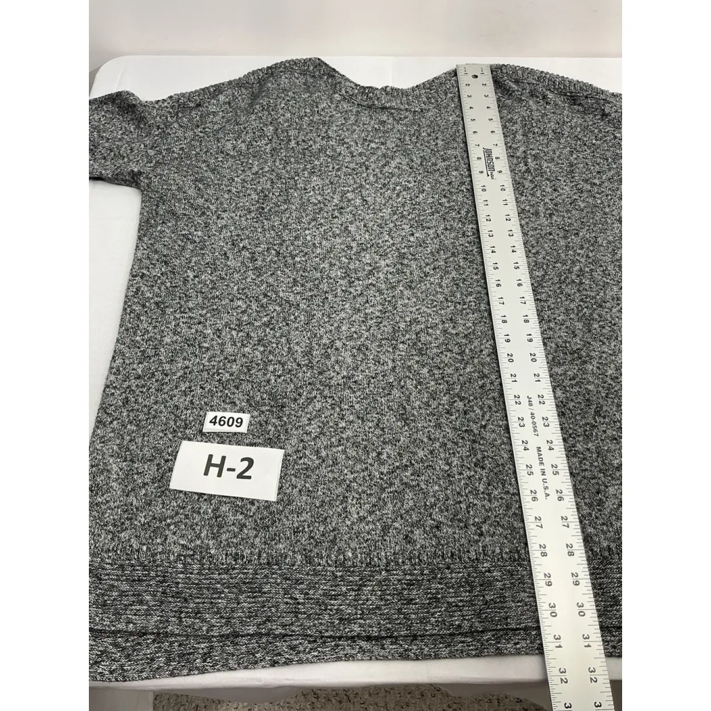 Womans Old Navy Pullover Sweater XL Gray Black Wide Neck Long Sleeve - Image 7