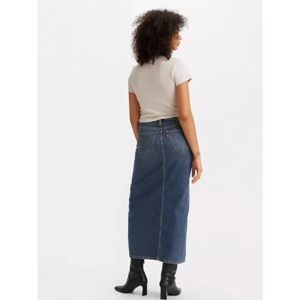 Levi's Premium Ankle Skirt Hello Dark Wash Size 25 - Image 6