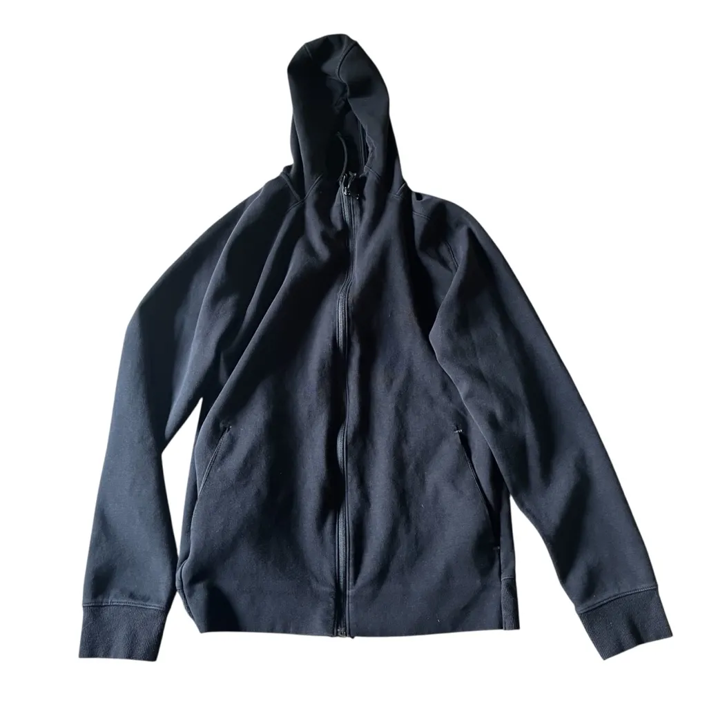 Old Navy‎ Under Armour Black and Cream Zip-Up Sweaters Size Large Casual Lounge - Image 3