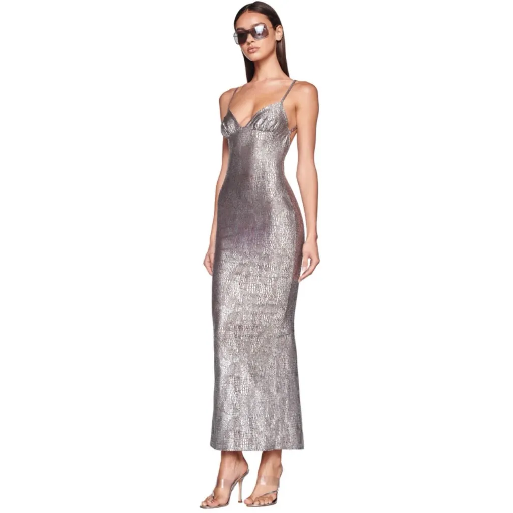 I.Am.Gia crocodile effect Slip bodycon Dress XS NEW - Image 5