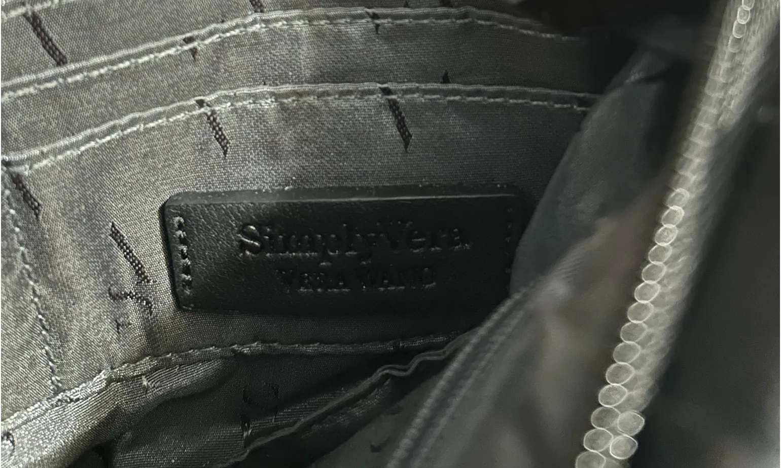 Simply Vera Vera Wang Black Leather Clutch - Image 4