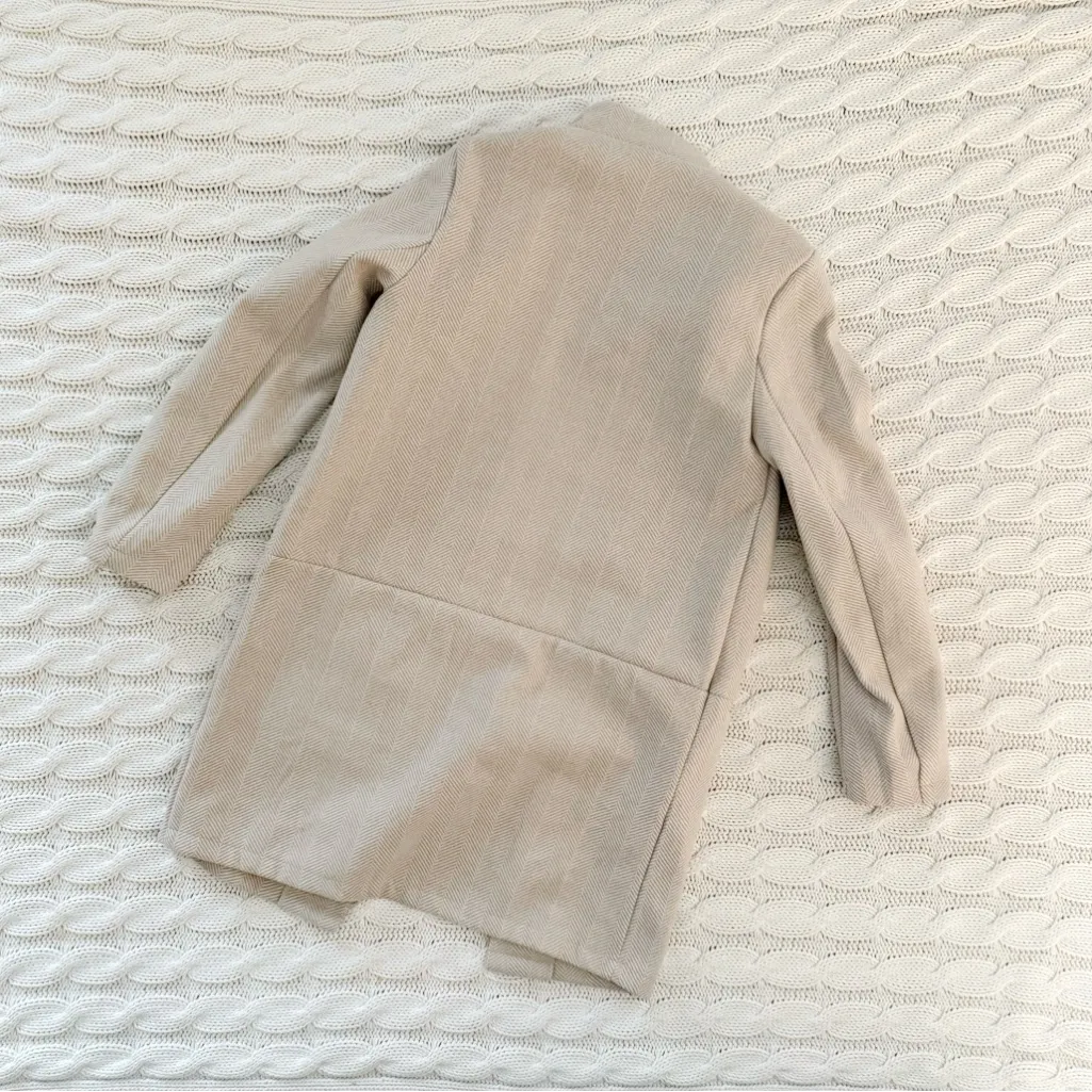 Angashion Women’s Coat, Stand Collar Open Front Overcoat with Zipper Pockets - Image 3