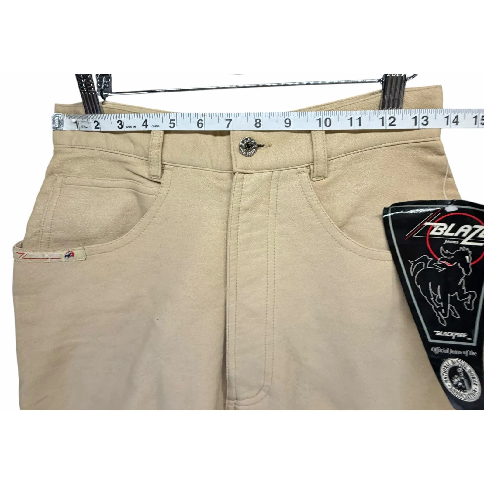 Vintage Blaze Riding Pants 7/27 Khaki High Waist Barrel Rodeo Equestrian Western Tan - Image 6