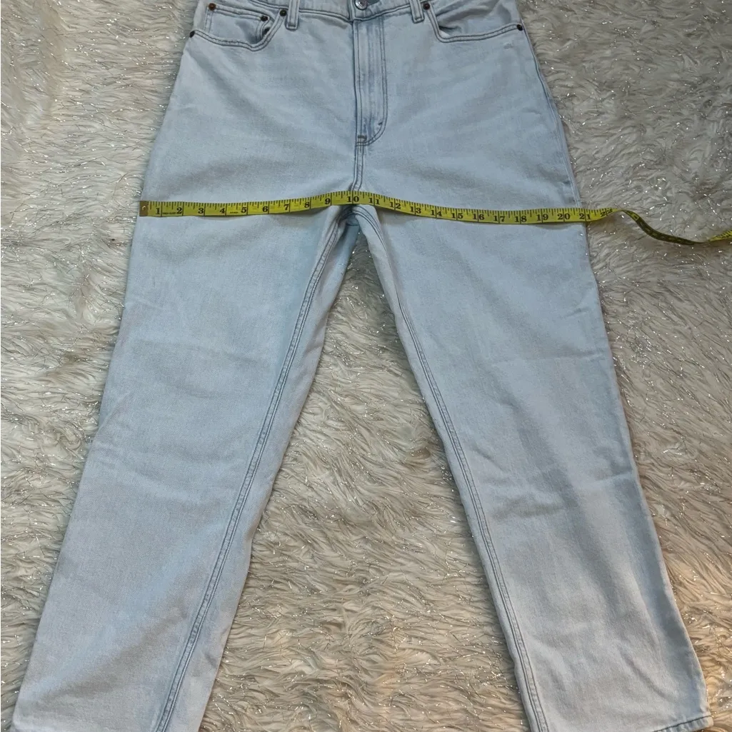 Abercrombie & Fitch Women’s Light Blue Straight Ultra High Rise Jeans Size 31/12 - Image 10