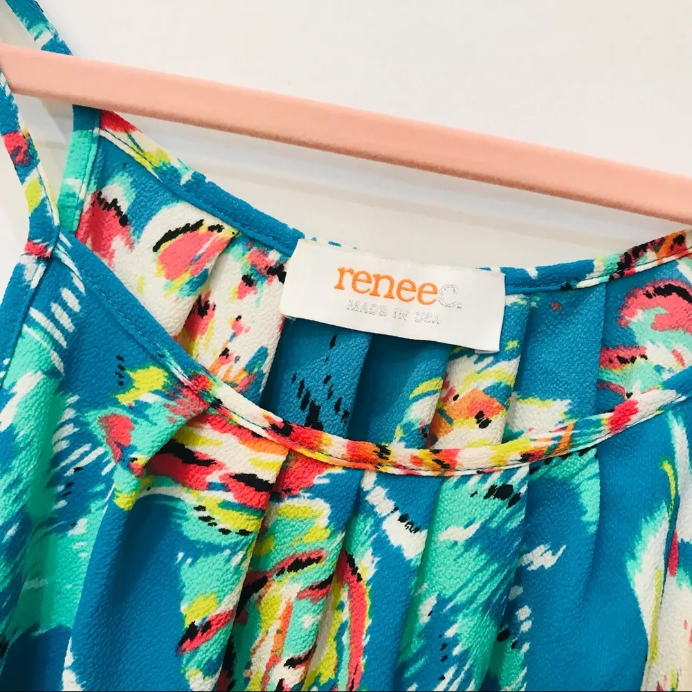 Renee C. floral Blouse tank size small - Image 3