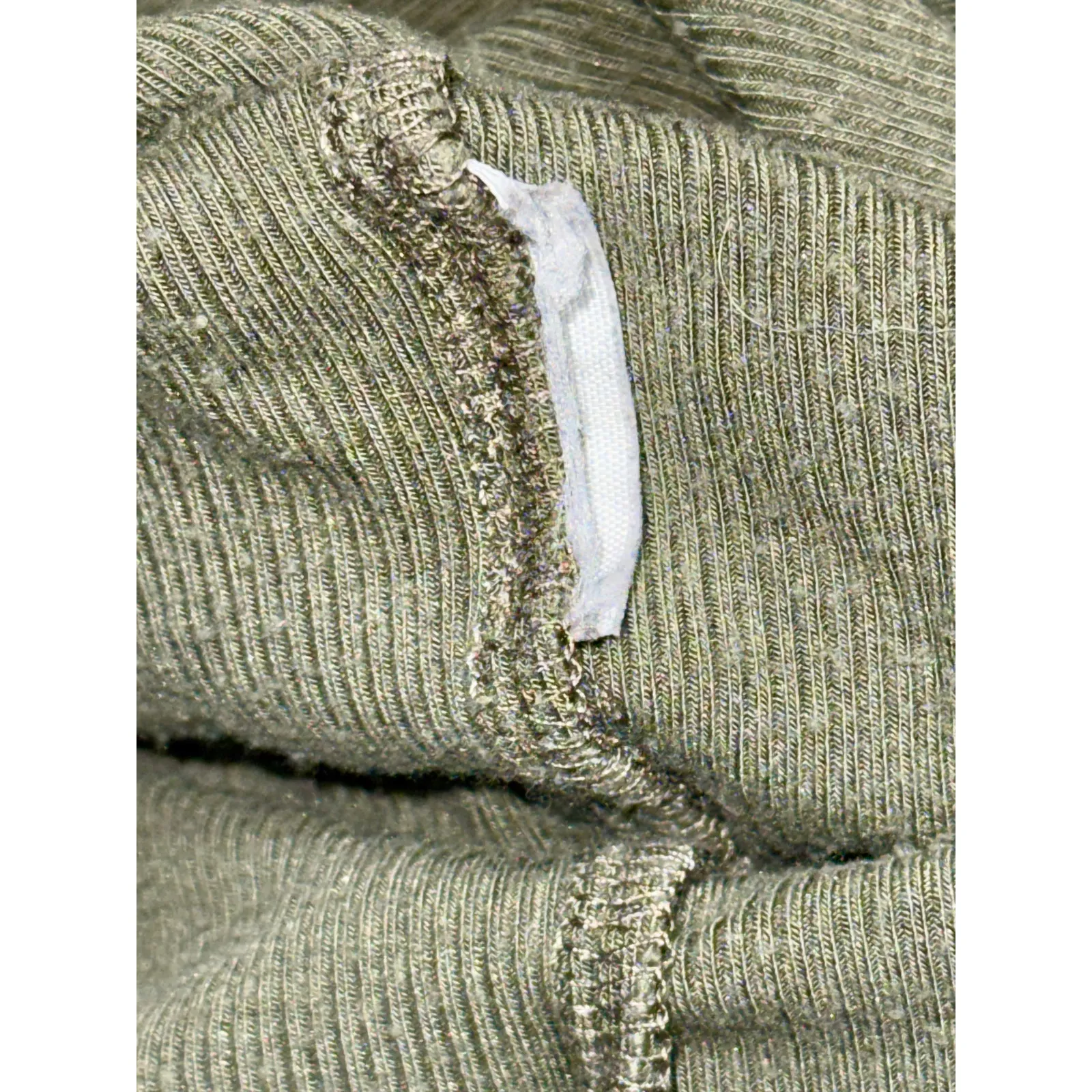 Abercrombie & Fitch Soft AF Rib Knit Green Mock Short Sleeve Crop Top Womens XS - Image 4