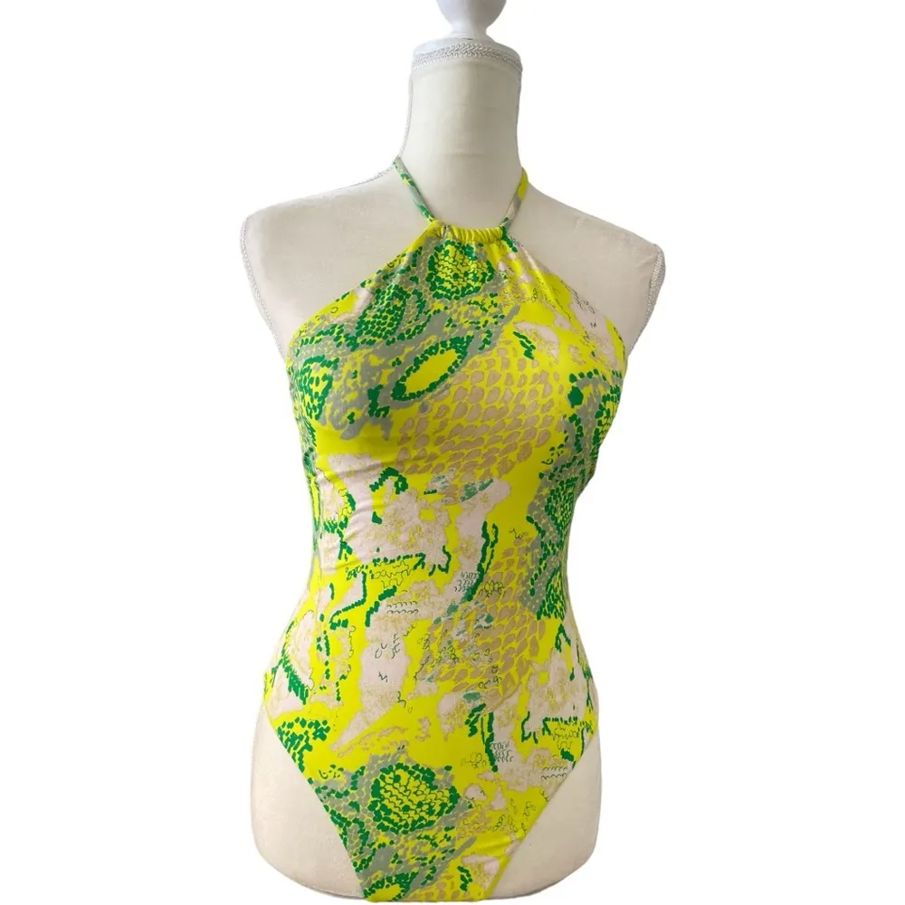 Diane Halter Neck One-Piece
Swimsuit Sz S - Image 2