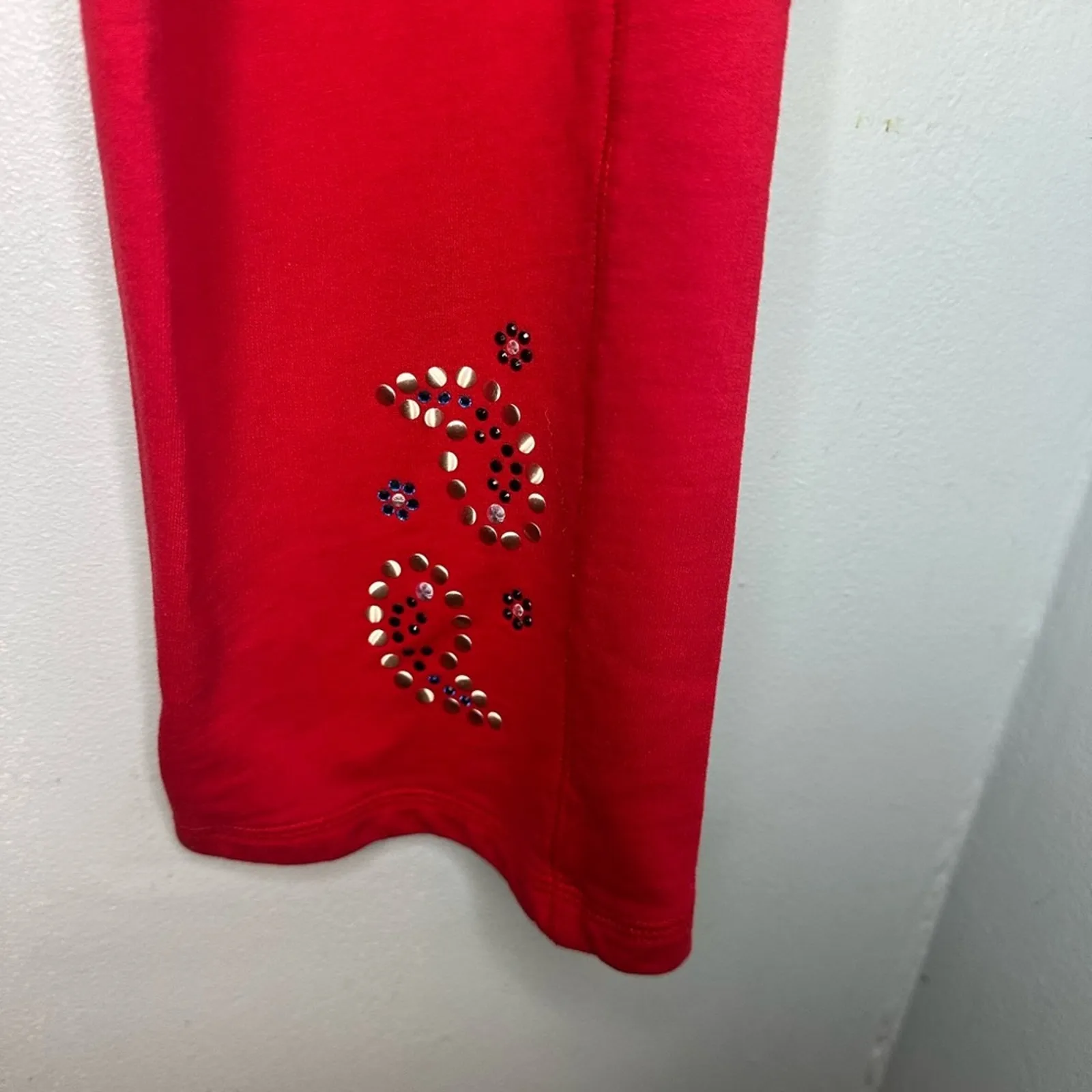 Victoria’s Secret Embellished Red Flare Pants – Size S￼ - Image 3