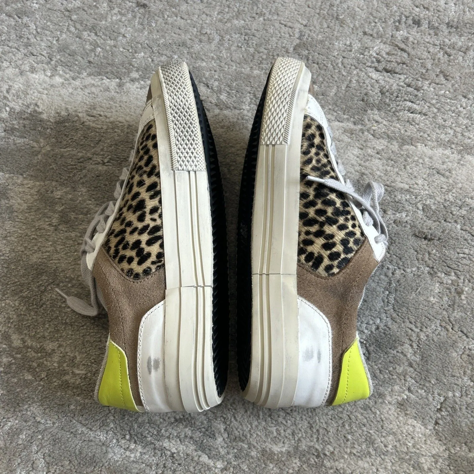 Ross & Snow Shoes Womens 7 Dalmata Leopard Sneakers Las Vegas Brown Black Yellow - Image 9
