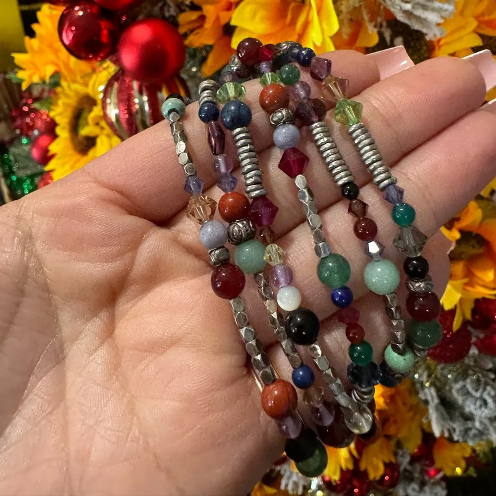 .925 sterling and crystal world handmade bracelet ✨ - Image 10