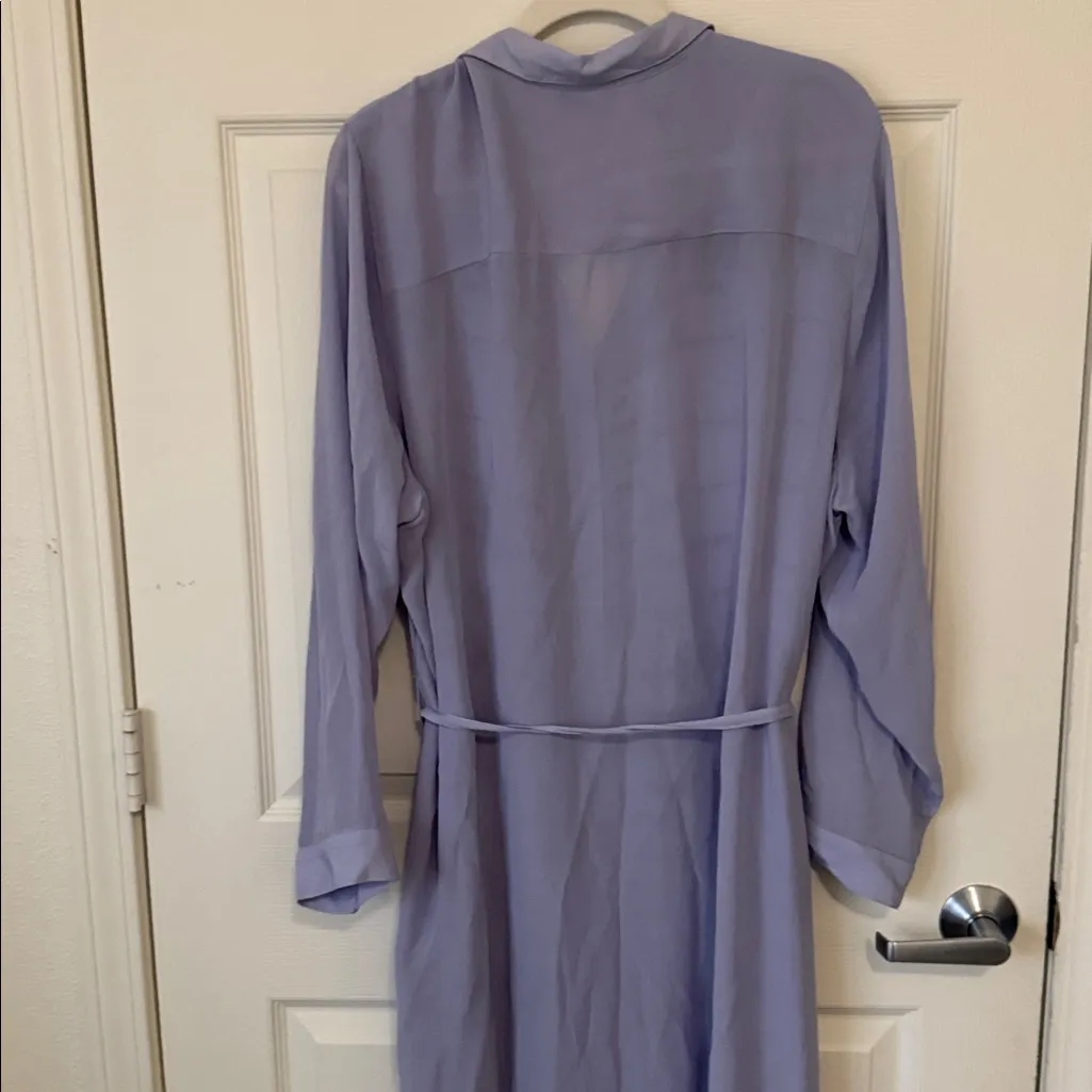 SOFT SURROUNDINGS 2X Lavender Button-Up Dress with Embroidered Detail. - Image 13
