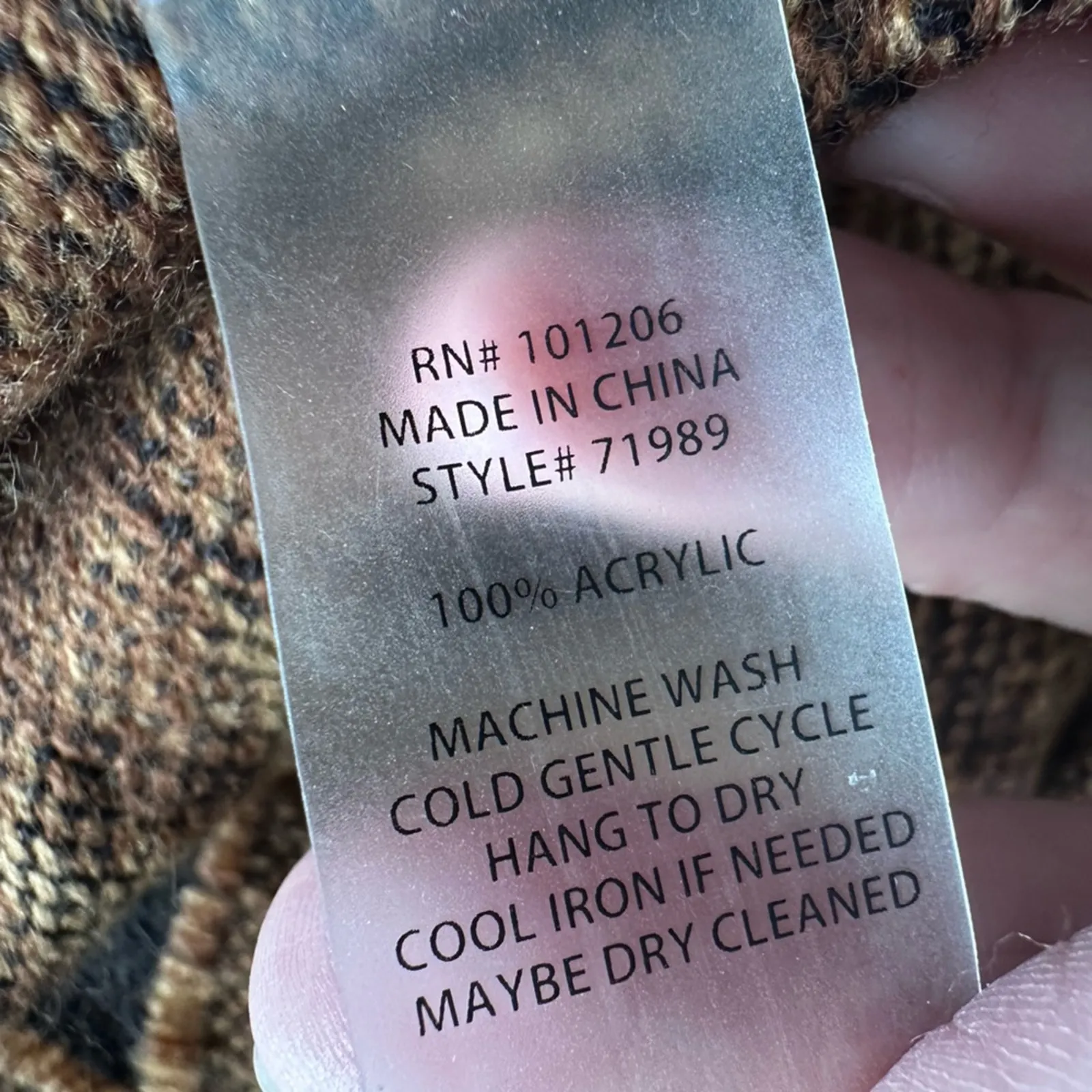 Cozy Equestrian Animal Print Brown Shawl Cape Poncho Cheetah Fringed Large - Image 7