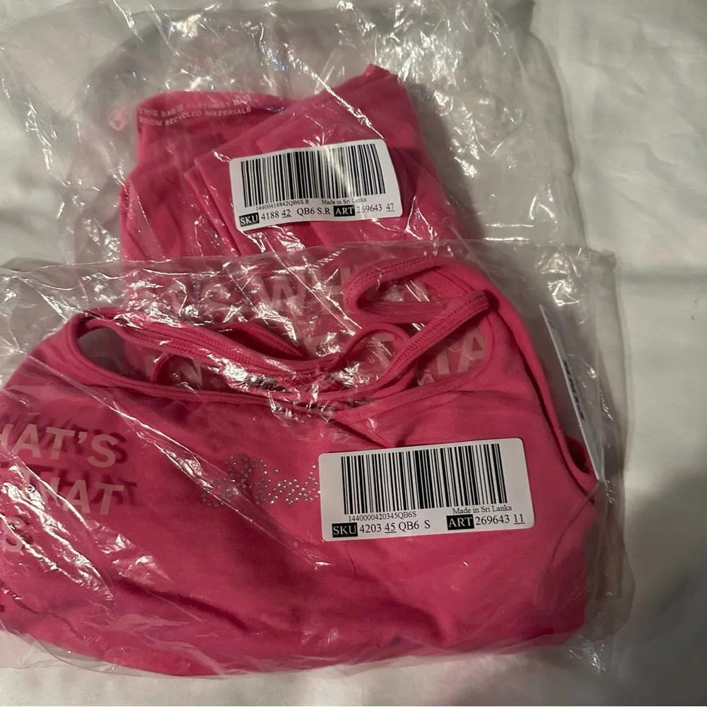 Y2K Victoria’s Secret All Day Cotton Bling Foldover Flare Leggings and Tank Top - Image 5