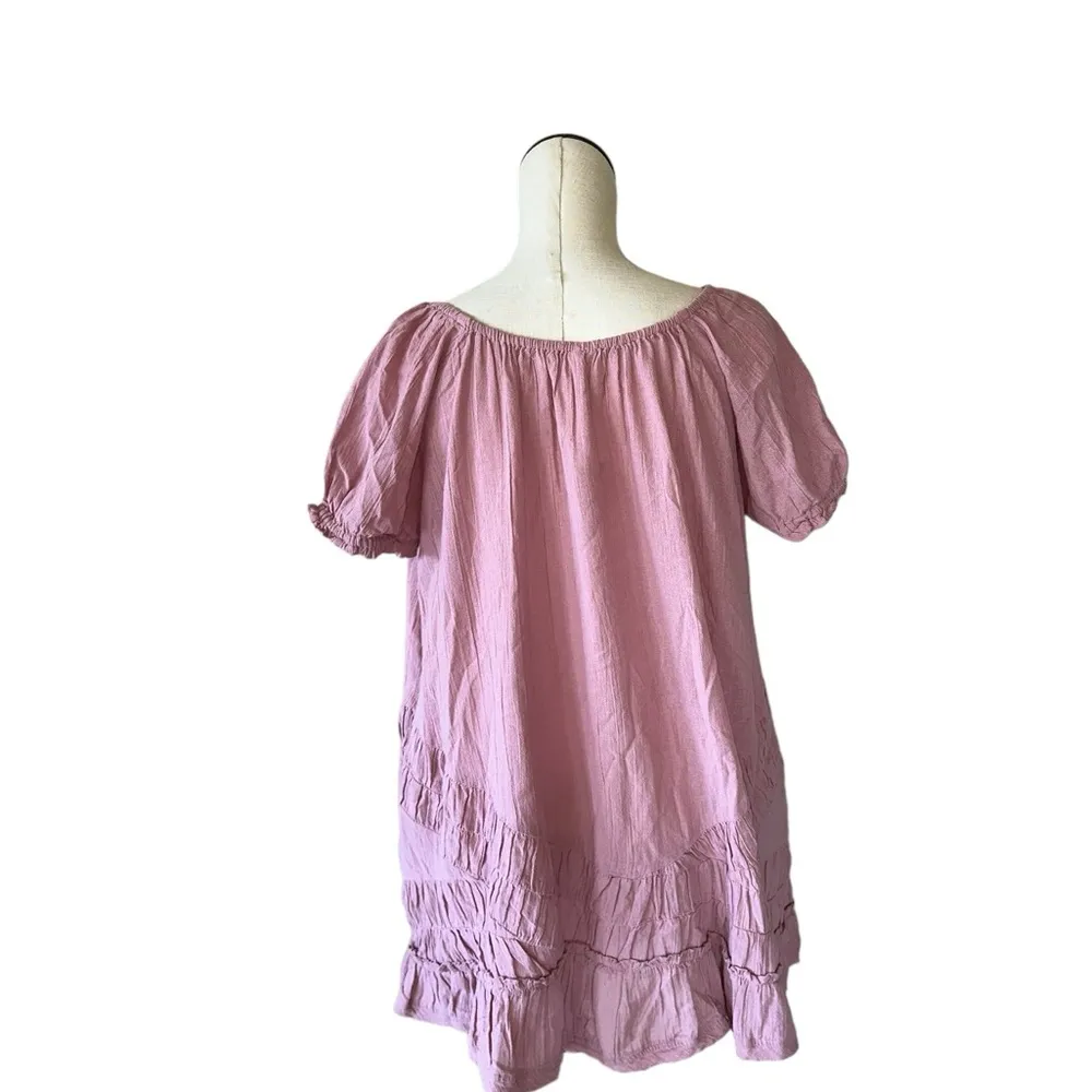 NWT FREE PEOPLE ENDLESS SUMMER SO SCENIC MINI DRESS Mauve Zephyr - Image 11