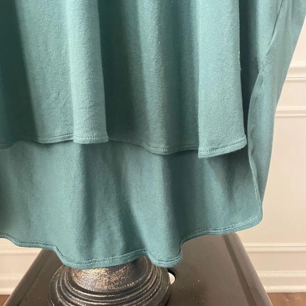 Universal Standard Liquid Jersey Emma V Neck Easy Tee Green XS 10 12 L - Image 3