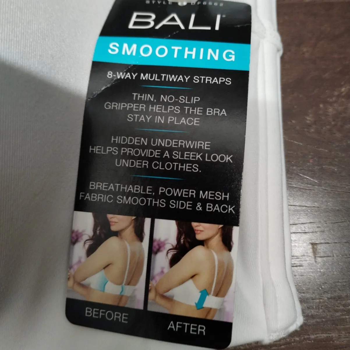 Bali NWT Size 42C One Smooth U White Strapless OR Multiway Underwire Bra 6562 - Image 5