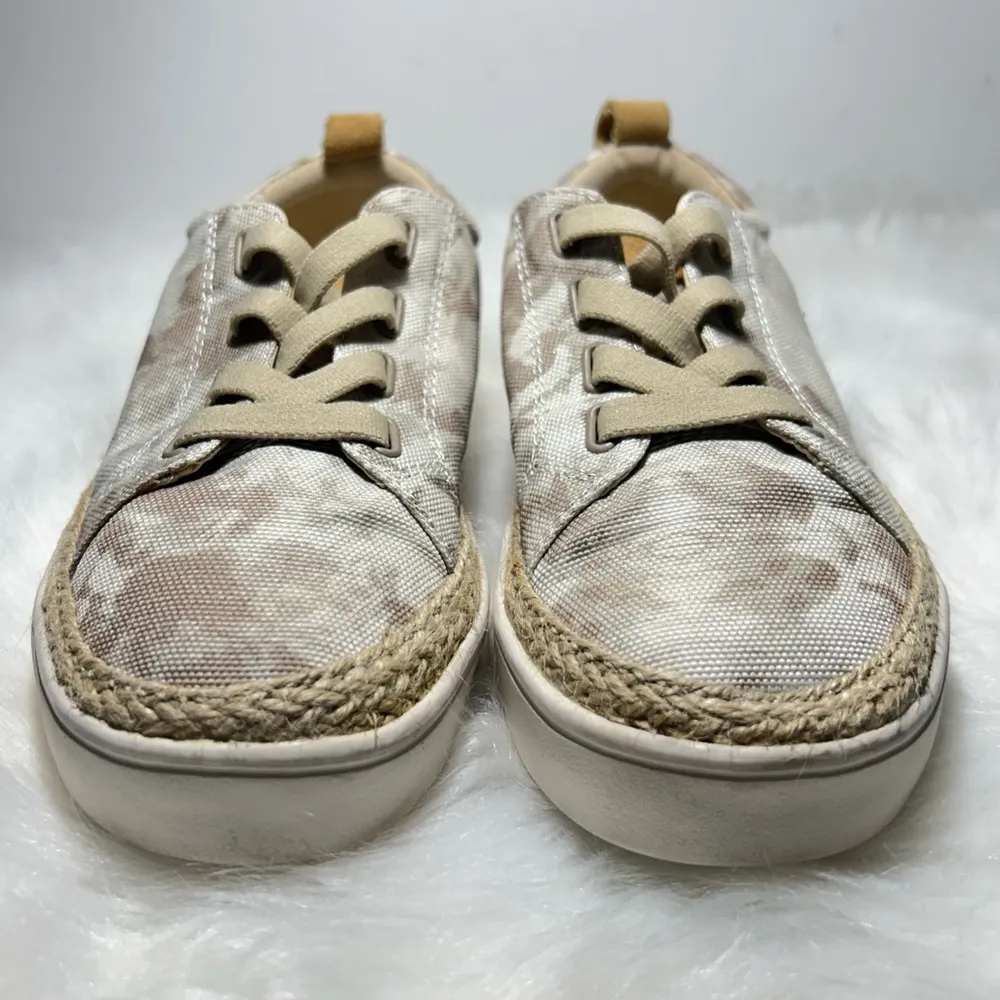 Spenco Malibu Lace Women Gray Tie Dye Slip On Comfort Jute Tennis Shoe Size 6B - Image 4