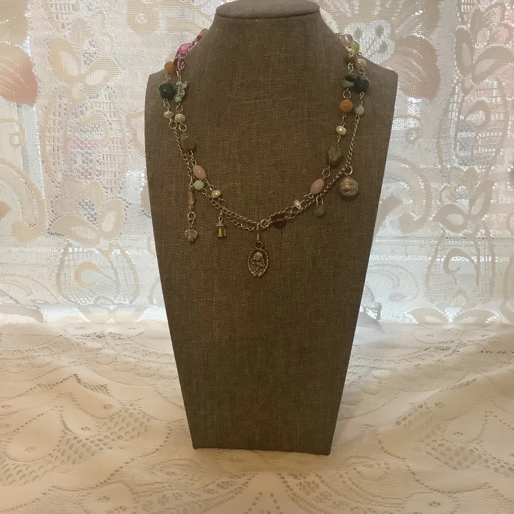 Vintage Royce Pendant Handmade Multi Color Choker - Image 2