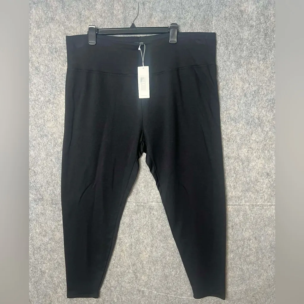 Eileen Fisher Woman 2X Black High waist ankle legging New - Image 2