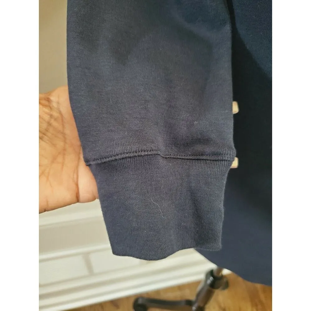 Jones NewYork Women's Solid Blue Round Neck Long Sleeve Casual Top Shirt Size S - Image 5