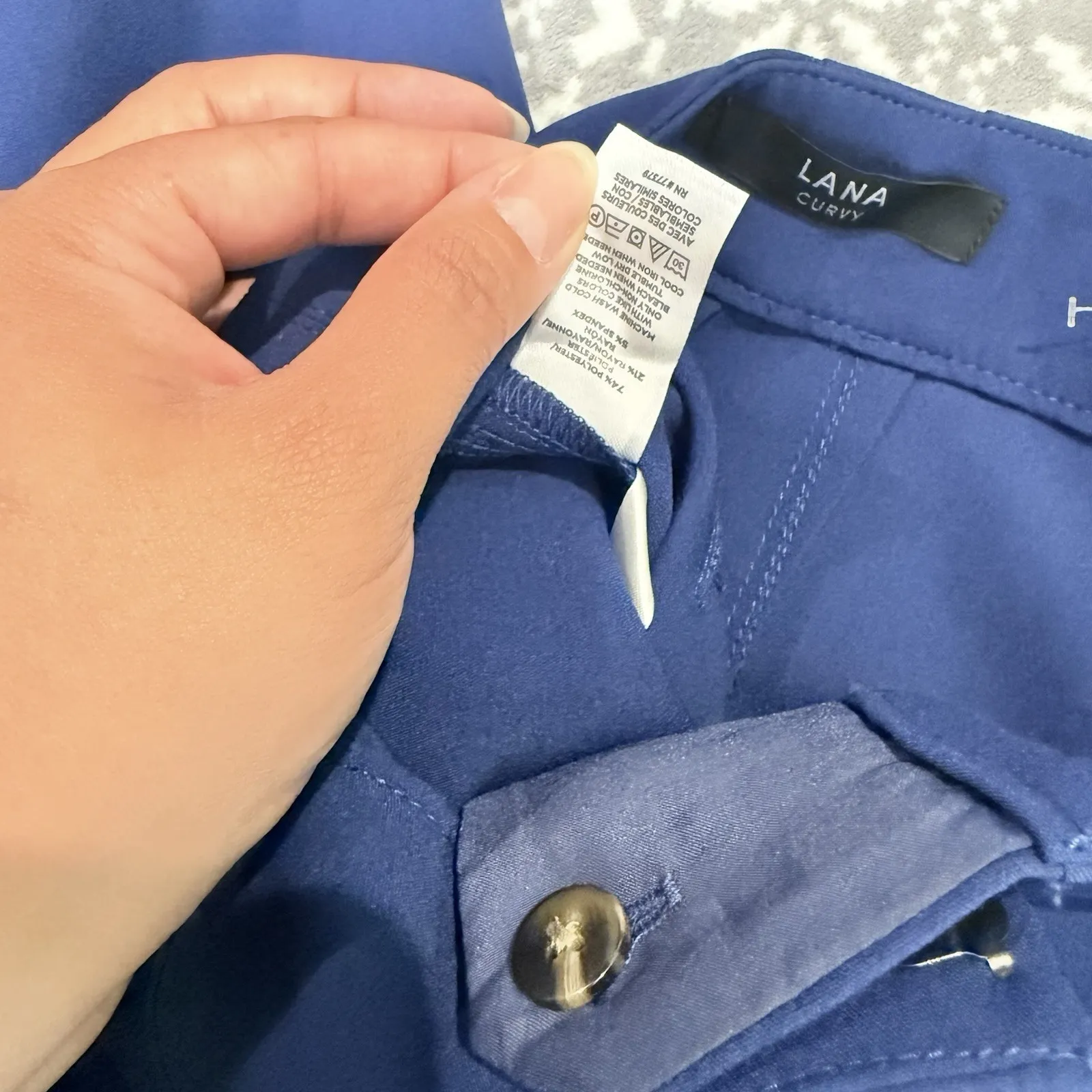 NWOT Ann Taylor Lana Curvy‎ Fit Dress Pants In Blue Size 12 Petite - Image 5