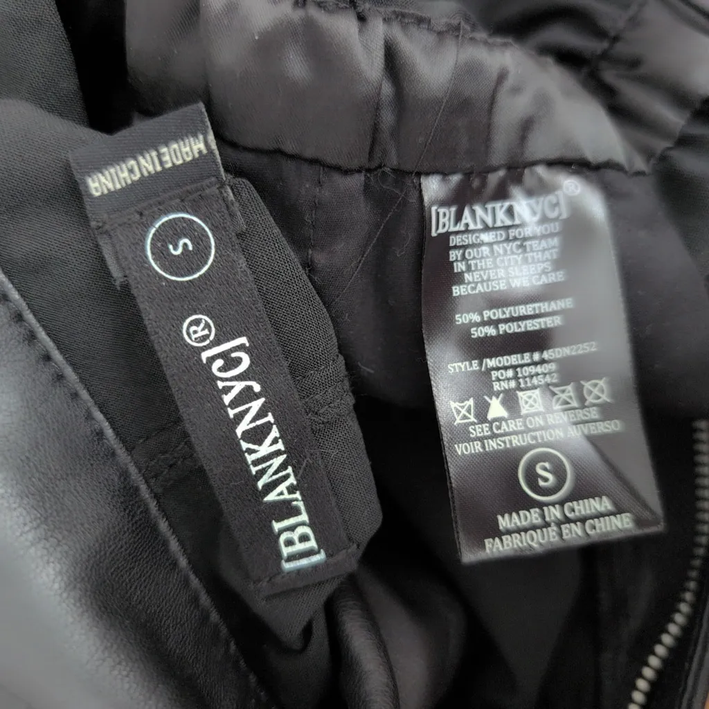 Blank NYC Vinly Black Goth-y Jumpsuit Small - Image 2