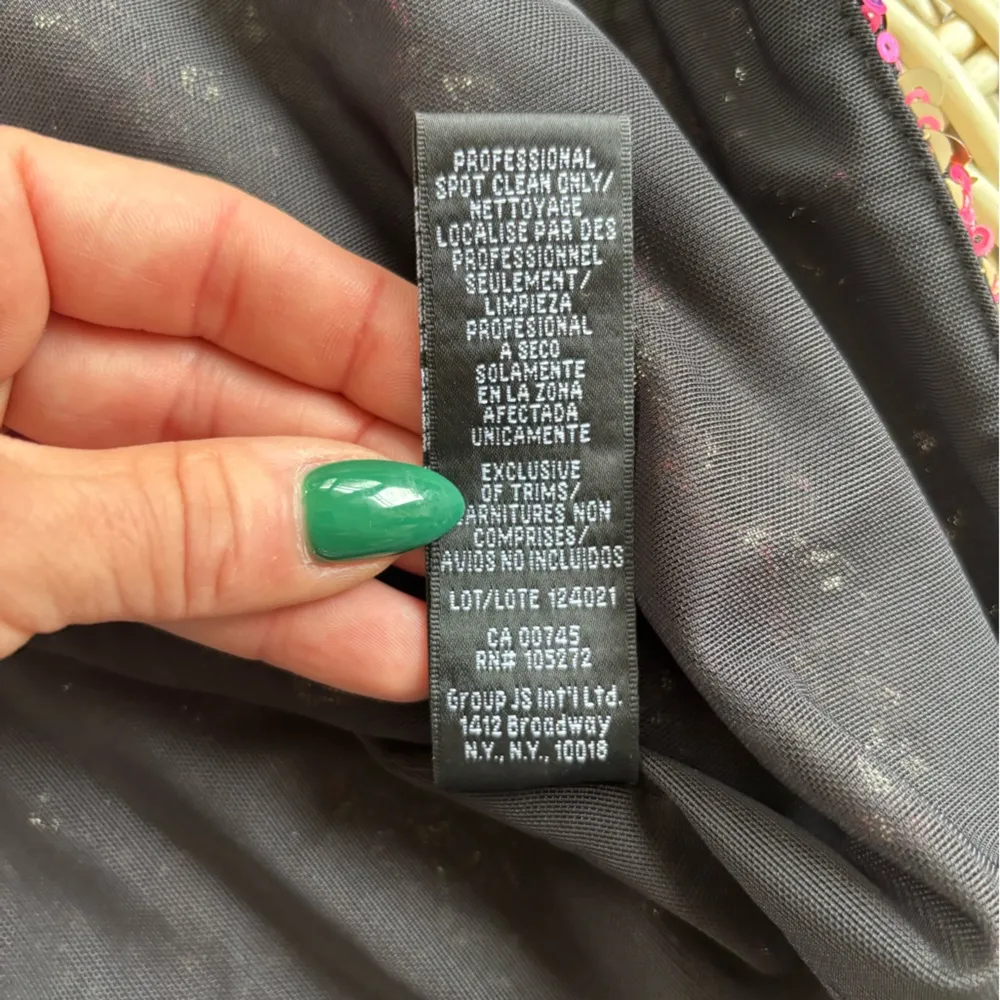 Monique Lhuillier Sequin Wrap Mini Dress 6 formal embellished party‎ holiday - Image 15