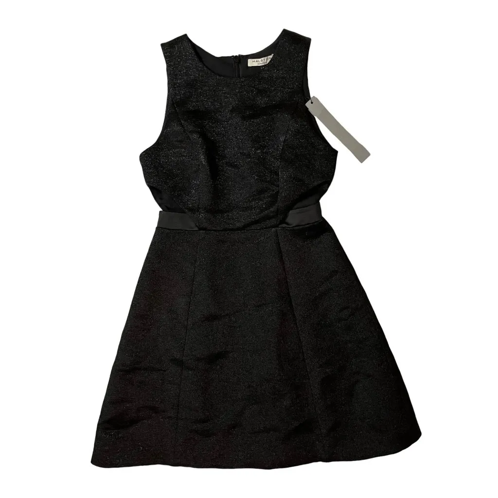 $475 NWT Halston Heritage 4 Mini Dress Cut Out Fit & Flare Black Cocktail Party - Image 2