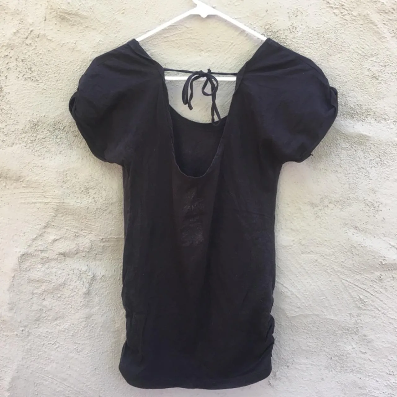 BCBGMAXAZRIA Black Miley Cyrus Tree And Dove Graphic Top - Image 2