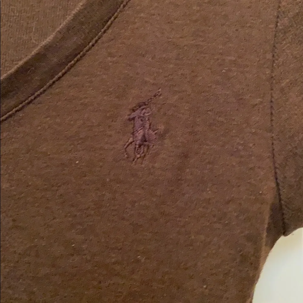 Ralph Lauren Sport Brown V Neck Tee - Image 2