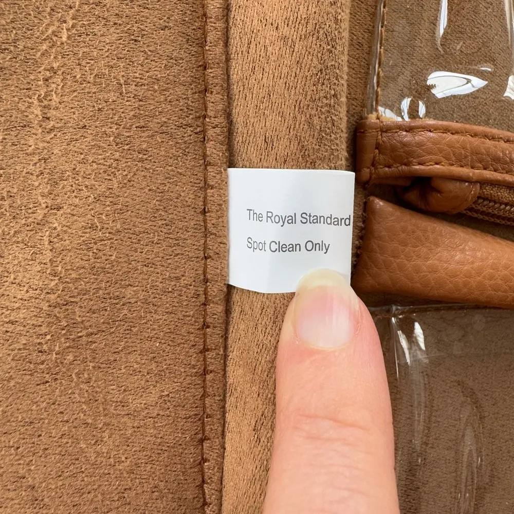 The Royal Standard Cognac Tan Travel Zippered Jewelry Makeup Bag NWOT - Image 6